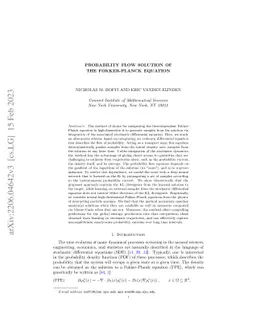 Probability flow solution of the Fokker-Planck equation