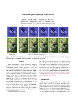 Towards Layer-wise Image Vectorization