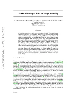 On Data Scaling in Masked Image Modeling