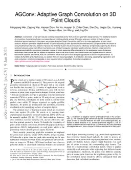 AGConv: Adaptive Graph Convolution on 3D Point Clouds