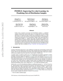 POODLE: Improving Few-shot Learning via Penalizing Out-of-Distribution
  Samples