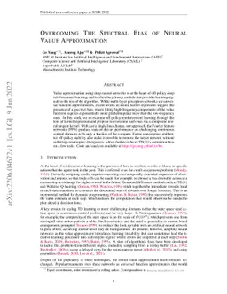 Overcoming the Spectral Bias of Neural Value Approximation