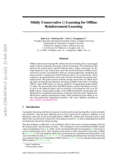 Mildly Conservative Q-Learning for Offline Reinforcement Learning