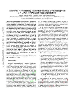HDTorch: Accelerating Hyperdimensional Computing with GP-GPUs for Design
  Space Exploration