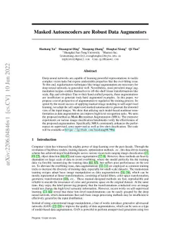Masked Autoencoders are Robust Data Augmentors