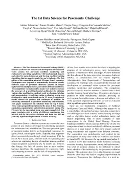 The 1st Data Science for Pavements Challenge