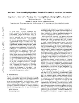 AntPivot: Livestream Highlight Detection via Hierarchical Attention
  Mechanism