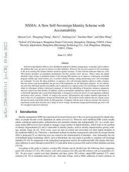 NSSIA: A New Self-Sovereign Identity Scheme with Accountability