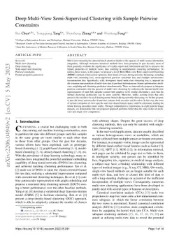 Deep Multi-View Semi-Supervised Clustering with Sample Pairwise
  Constraints