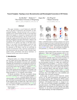 Neural Template: Topology-aware Reconstruction and Disentangled
  Generation of 3D Meshes