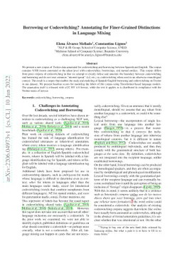 Borrowing or Codeswitching? Annotating for Finer-Grained Distinctions in
  Language Mixing