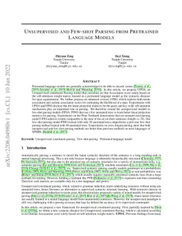 Unsupervised and Few-shot Parsing from Pretrained Language Models