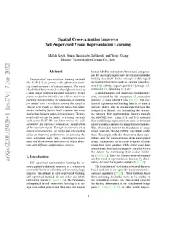 Spatial Cross-Attention Improves Self-Supervised Visual Representation
  Learning