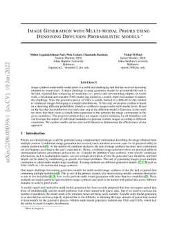 Image Generation with Multimodal Priors using Denoising Diffusion
  Probabilistic Models