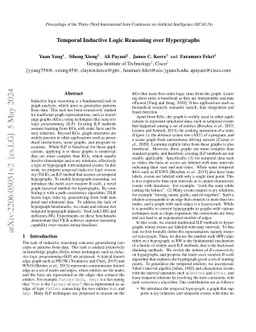 Temporal Inductive Logic Reasoning over Hypergraphs