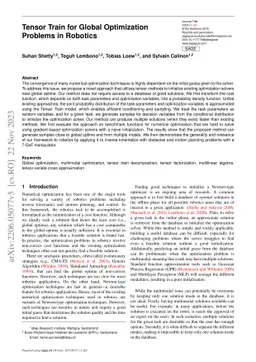 Tensor Train for Global Optimization Problems in Robotics