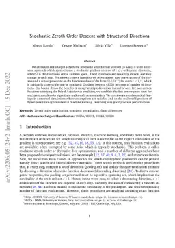 Stochastic Zeroth order Descent with Structured Directions