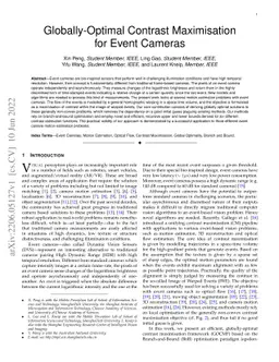 Globally-Optimal Contrast Maximisation for Event Cameras