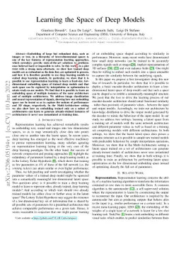 Learning the Space of Deep Models