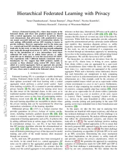 Hierarchical Federated Learning with Privacy