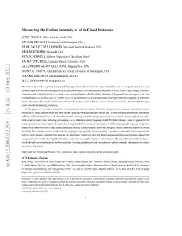 Measuring the Carbon Intensity of AI in Cloud Instances