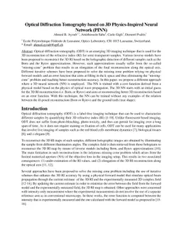 Optical Diffraction Tomography based on 3D Physics-Inspired Neural
  Network (PINN)