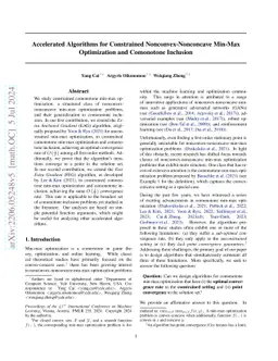 Accelerated Algorithms for Constrained Nonconvex-Nonconcave Min-Max
  Optimization and Comonotone Inclusion