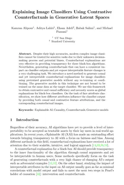 Explaining Image Classifiers Using Contrastive Counterfactuals in
  Generative Latent Spaces