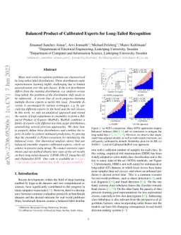 Balanced Product of Calibrated Experts for Long-Tailed Recognition