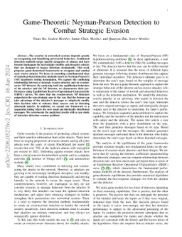 Game-Theoretic Neyman-Pearson Detection to Combat Strategic Evasion