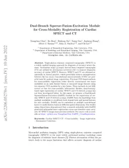 Dual-Branch Squeeze-Fusion-Excitation Module for Cross-Modality
  Registration of Cardiac SPECT and CT