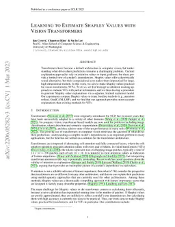 Learning to Estimate Shapley Values with Vision Transformers