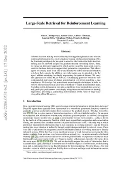 Large-Scale Retrieval for Reinforcement Learning