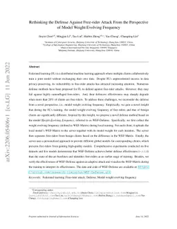 Rethinking the Defense Against Free-rider Attack From the Perspective of
  Model Weight Evolving Frequency