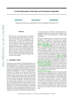 Greedy Relaxations of the Sparsest Permutation Algorithm