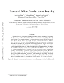 Federated Offline Reinforcement Learning