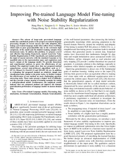 Improving Pre-trained Language Model Fine-tuning with Noise Stability
  Regularization