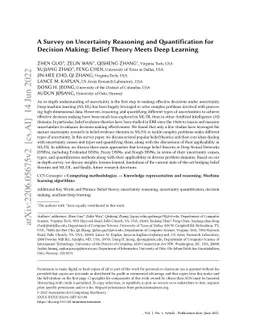 A Survey on Uncertainty Reasoning and Quantification for Decision
  Making: Belief Theory Meets Deep Learning