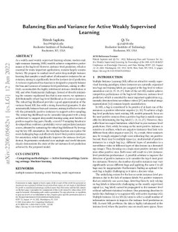 Balancing Bias and Variance for Active Weakly Supervised Learning