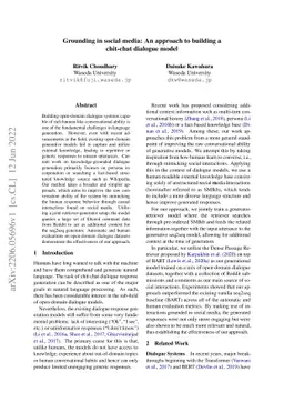 Grounding in social media: An approach to building a chit-chat dialogue
  model
