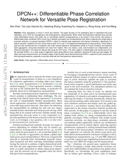 DPCN++: Differentiable Phase Correlation Network for Versatile Pose
  Registration