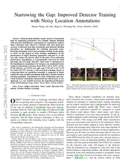 Narrowing the Gap: Improved Detector Training with Noisy Location
  Annotations