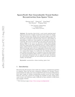 SparseNeuS: Fast Generalizable Neural Surface Reconstruction from Sparse
  Views