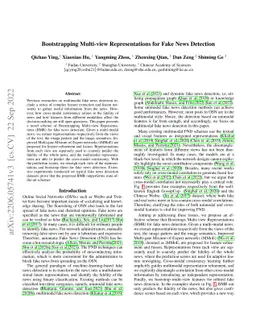 Bootstrapping Multi-view Representations for Fake News Detection