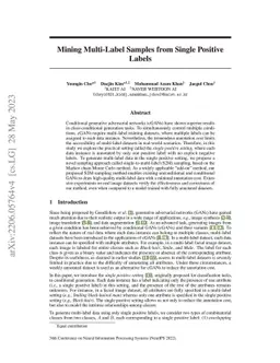 Mining Multi-Label Samples from Single Positive Labels