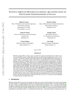 Science through Machine Learning: Quantification of Poststorm
  Thermospheric Cooling