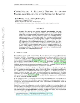 ChordMixer: A Scalable Neural Attention Model for Sequences with
  Different Lengths