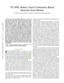 TC-SfM: Robust Track-Community-Based Structure-from-Motion