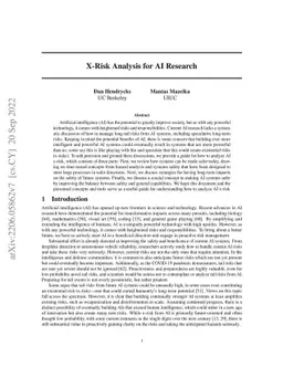 X-Risk Analysis for AI Research