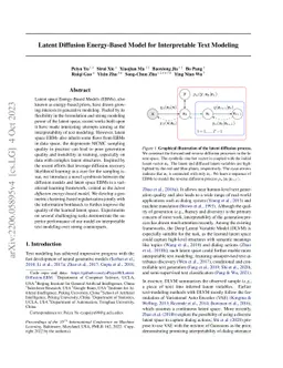 Latent Diffusion Energy-Based Model for Interpretable Text Modeling